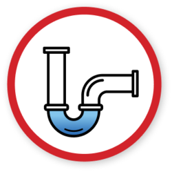 Illustration Of A Pipe With U-Bend Containing Water, Encircled In A Red Border.